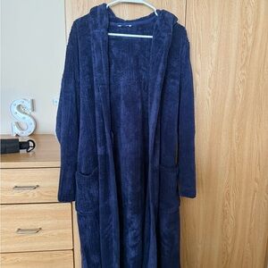 Women's Navy Blue Hooded Coat